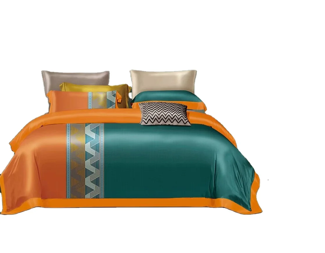 100% cotton 100S 500TC percale quilt cover set satin weave