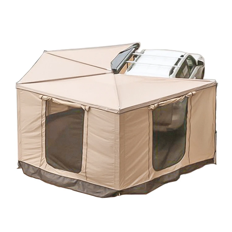 Wildsorf waterproof  Rectangular 270 degree retractable car side foxwing awning side wall room camping