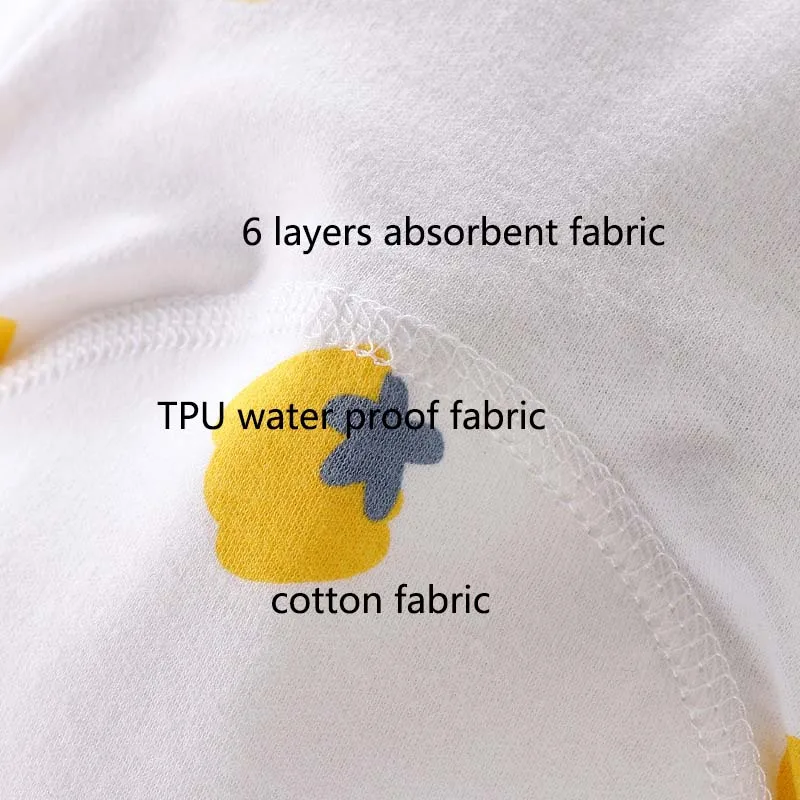 Multiply Absorbent Fabric Baby Potty Training Pant Cartoon Pattern Printed Elastic Waistline Underwear For Baby