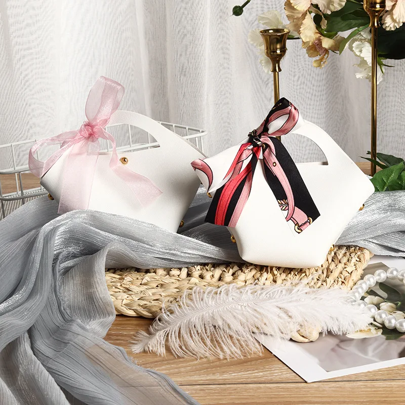 New Wedding Candy Boxes Bag Candy Leather Wedding Gift Set Wedding Gifts For Guests Souvenirs