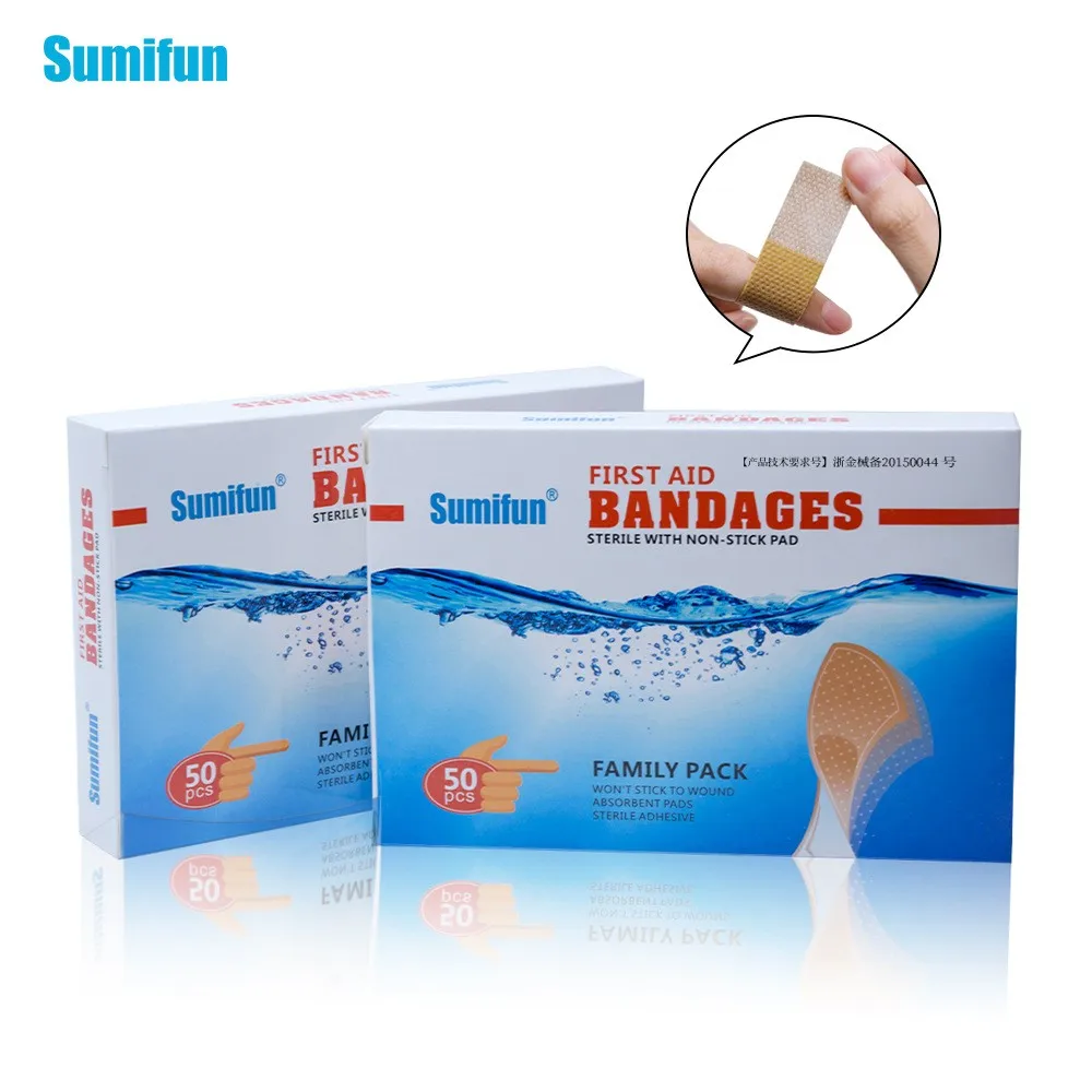 Sumifun  First Aid Bandage Hemostasis Patch Heel Cushion Adhesive Plaster Band Aid Wound Dressings Sterile Sticker