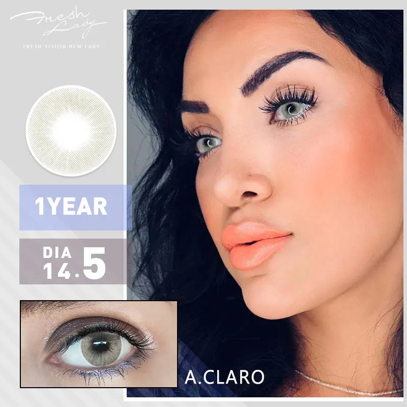 Freshlady true color contact lenses hazel brown tri toric colored lens