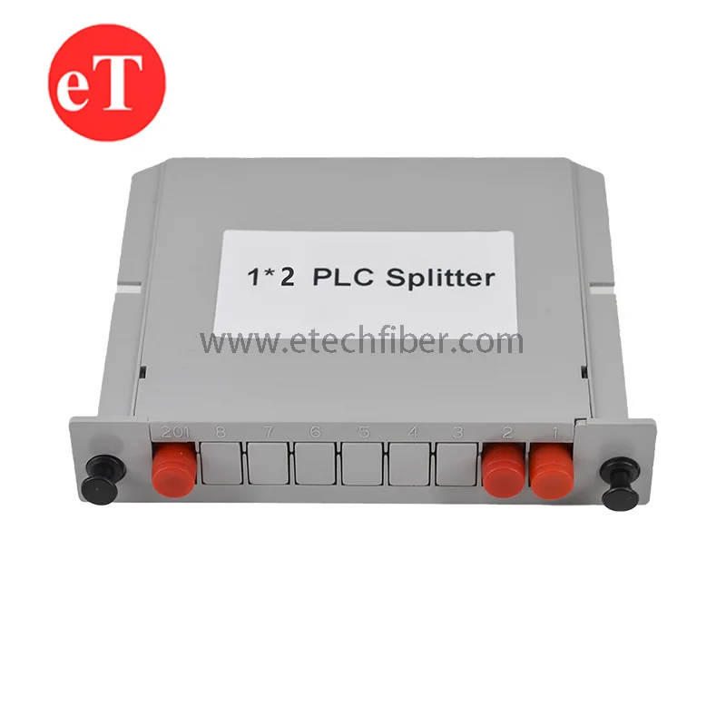 FTTH PON 1x2 SC UPC APC Plug In Card Type LGX Box Module Cassette PLC Fiber Optic Splitter