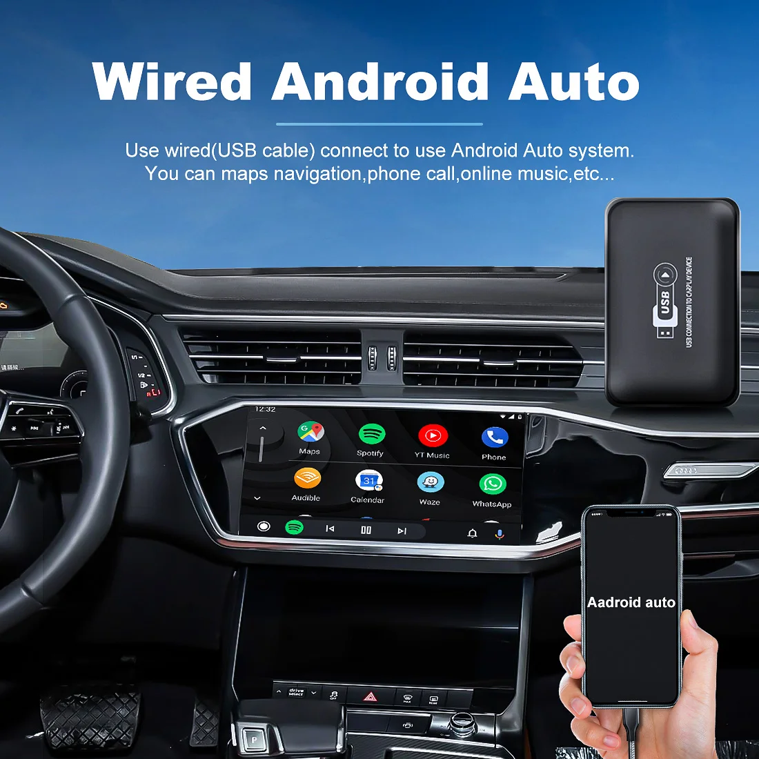 New Android 11 SmartBox Wired To Wireless Carplay AI Box AirPlay Android Auto Car Multimedia Player Plug And Play Dongle Adapter