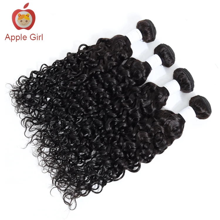 Волнистые человеческие волосы 10 А необработанные натуральные с выравненной кутикулой Необработанные индийские волнистые пучки темно-коричневого/натурального цвета