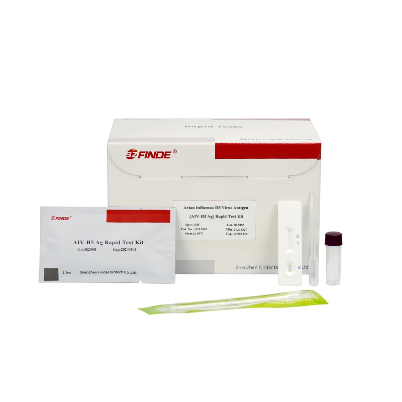 Rapid Test Kit for Poultry Disease Monitoring Avian Influenza H5 Virus Antigen (AIV H5 Ag) Veterinary Instrument
