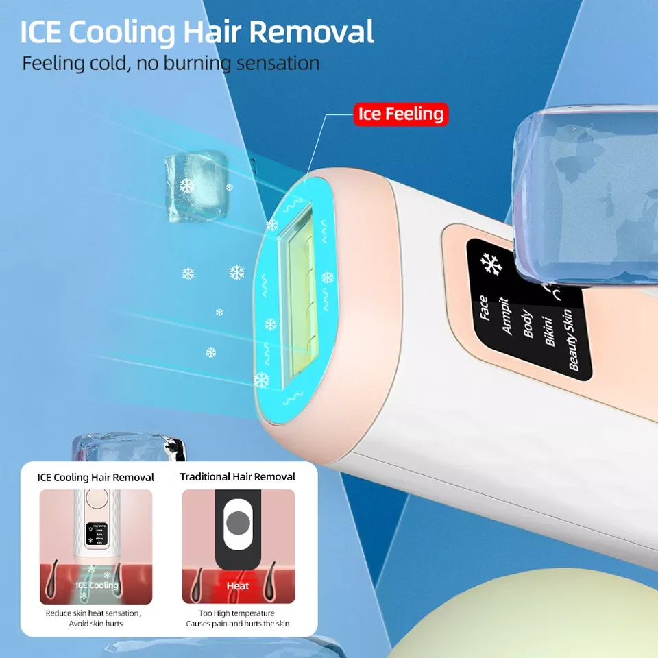 Охлаждения льдом функция 5 передач лазерной эпиляции Ipl машина для удаления волос Удаление волос бытовая техника