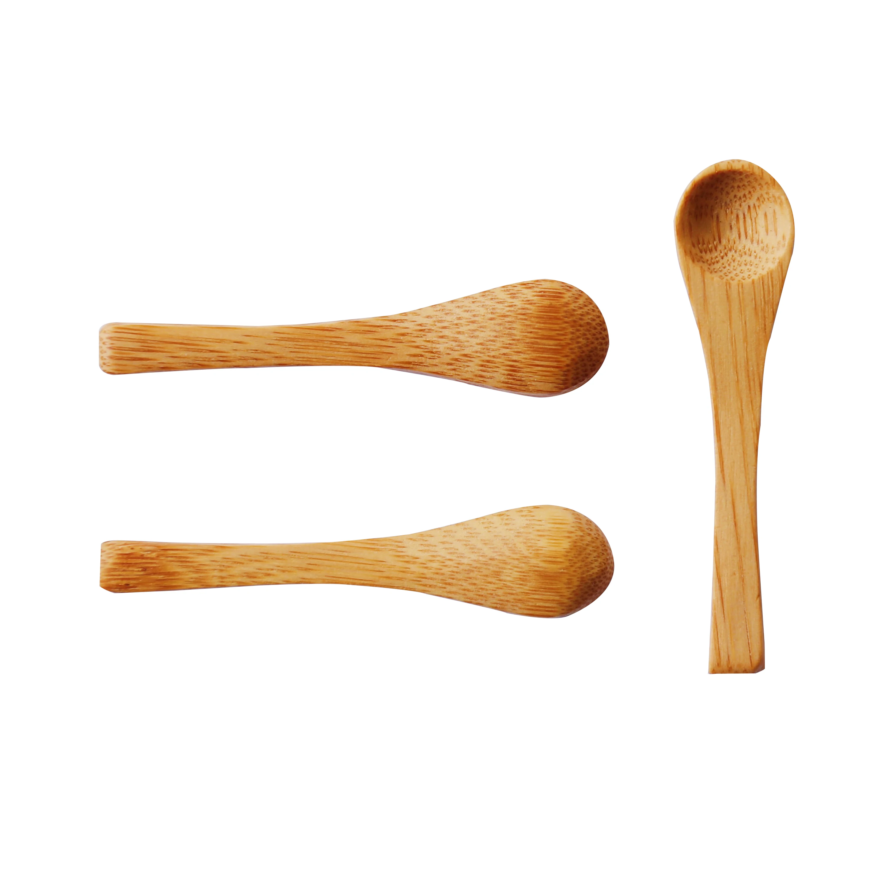 Новый дизайн, экологически чистый деревянный набор ложек, мини-бамбуковая ложка для макияжа, дерево