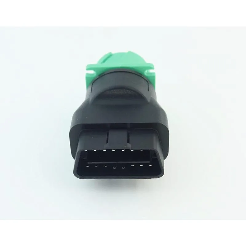 Wholesales 12V 16pin OBD2 OBDII Male to Green J1939 9pin Female Converter Adapter For Trucks
