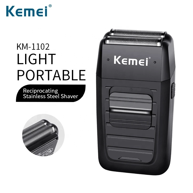 Оптовая продажа мужская электробритва Kemei электрическая KM-1102 отличная Бритва для парикмахера Аккумуляторная Мужская бритвенная