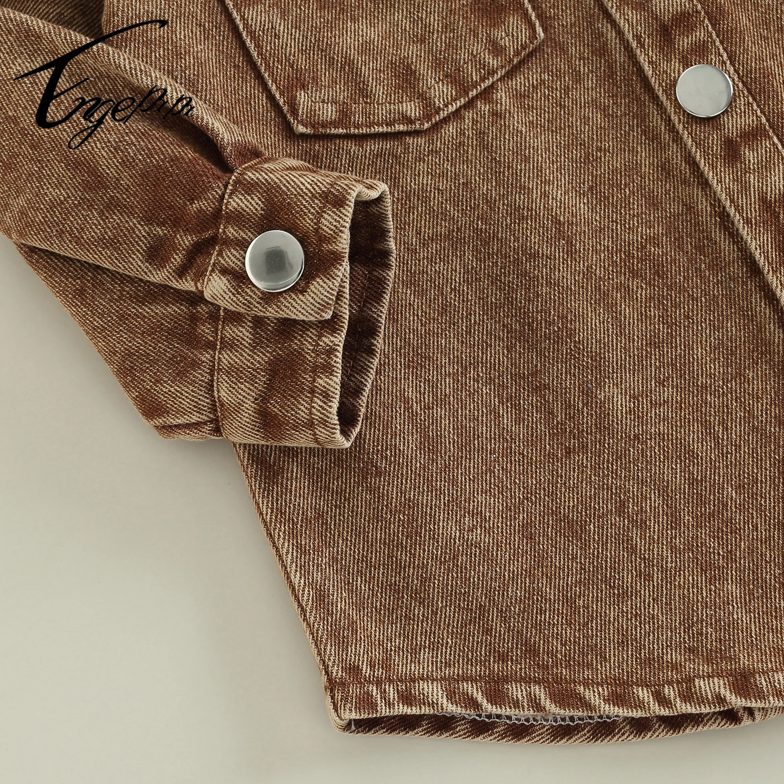 2023 enge newborn clothes wholesale Baby fashion denim unisex jacket Children 2-7 years old handsome cardigan