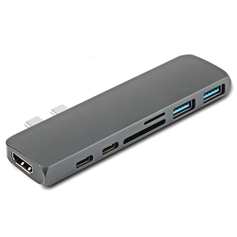 Персонализированный 7 в 1 мультипортовый концентратор Type-c к Usb 3,0 адаптер док-станция