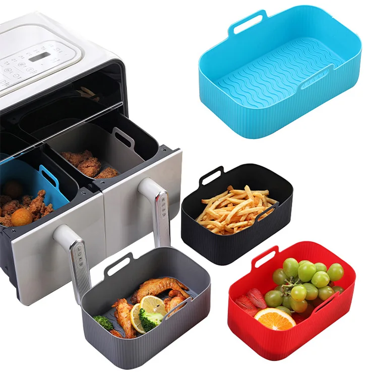 2 Pcs Pack Silicone Pot For-Ninjas Dual Air Fryer Silicone Pot For Ninja