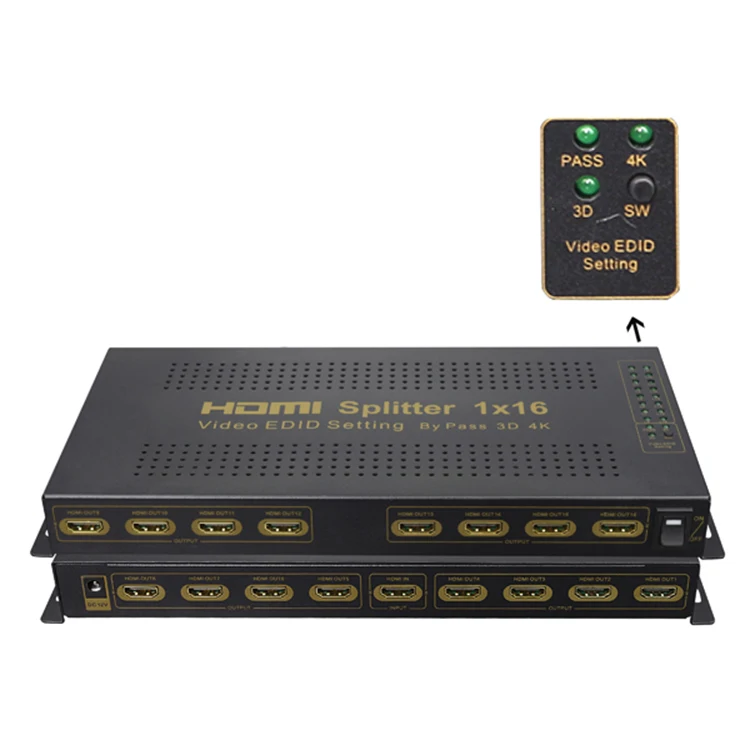 HDMI Splitter 1x16 1 in 16 out 2k x 4k