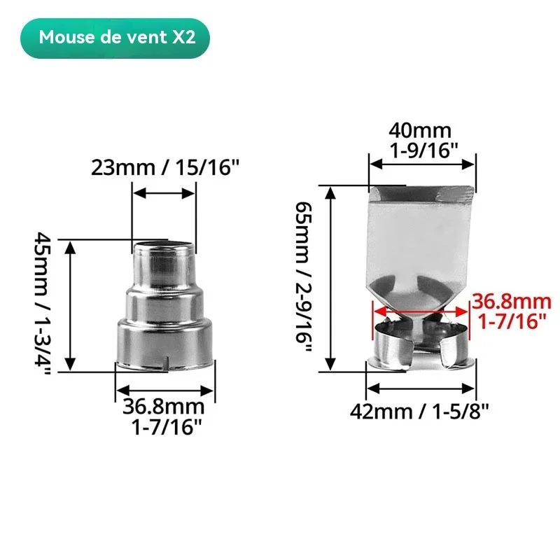 Heat Gun 1600W Electric Hot Air High Performance Gun with Infinitely Temperature Adjustable Industrial Heater