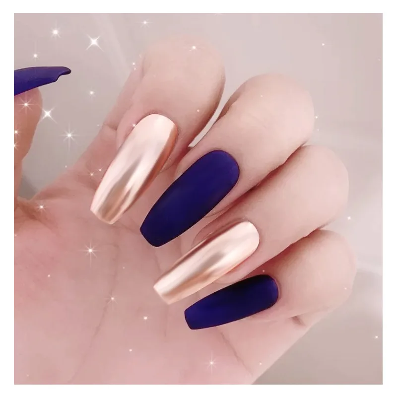 Hot Selling Double-colored Chrome Nail Powder Solid Pigment Pen Laser Flashing Aurora Mirror Powder Pen