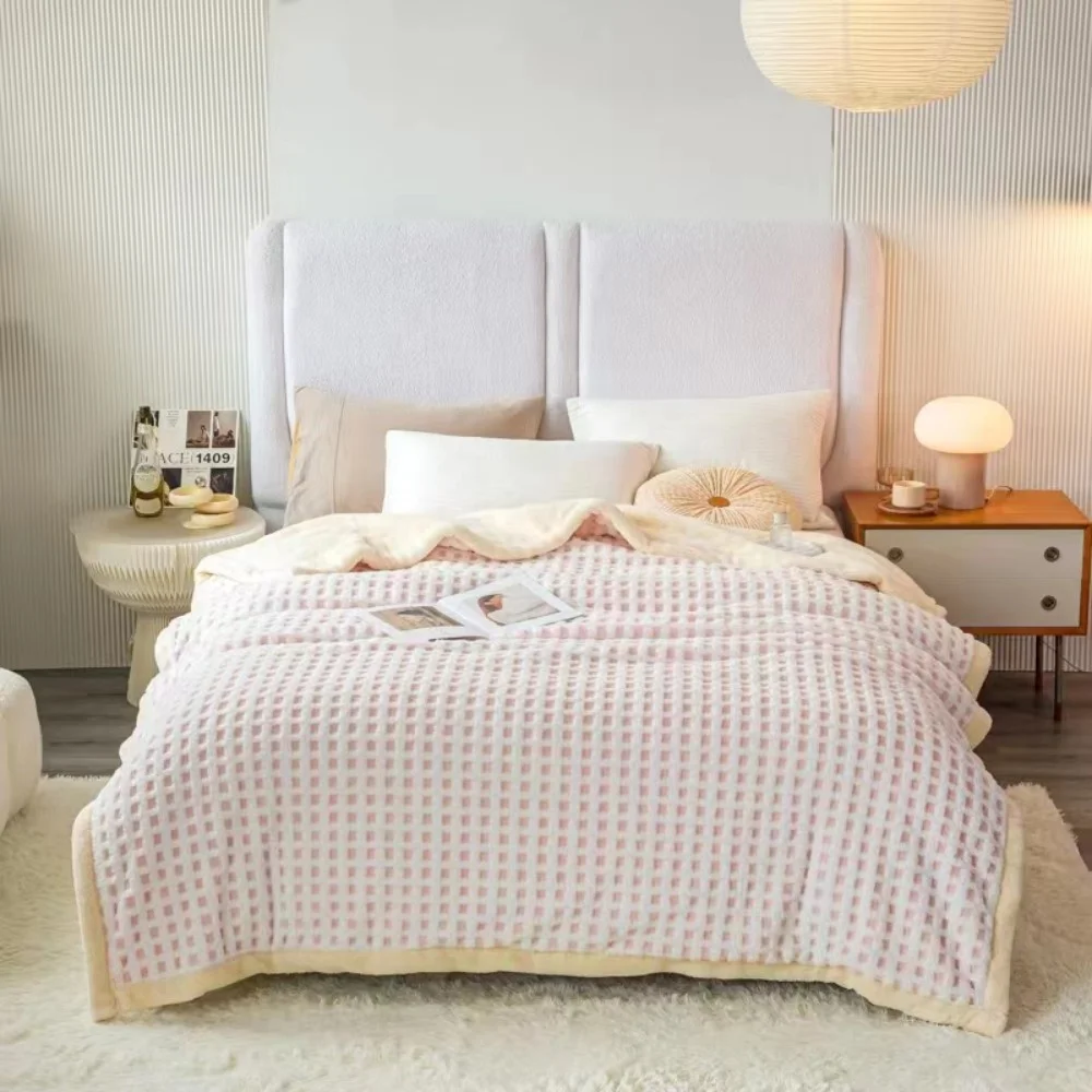 Grey Flannel All Season Ultra Soft Plush Thick Fuzzy Warm Blankets and Throws for Sofa Sherpa Fleece Throw Blanket for Couch