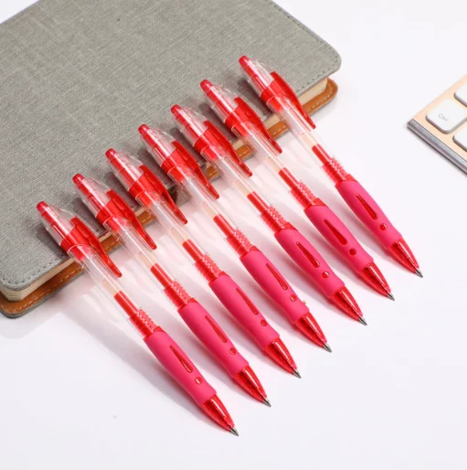 Retractable Gel Pen Office Supplies Plastic Gel Ink Pen (3colors)