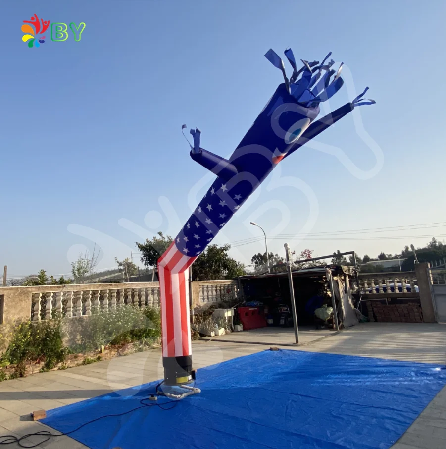BOYAN Car wash shop advertising inflatable air dancer ,cartoon style inflatable sky dancer props
