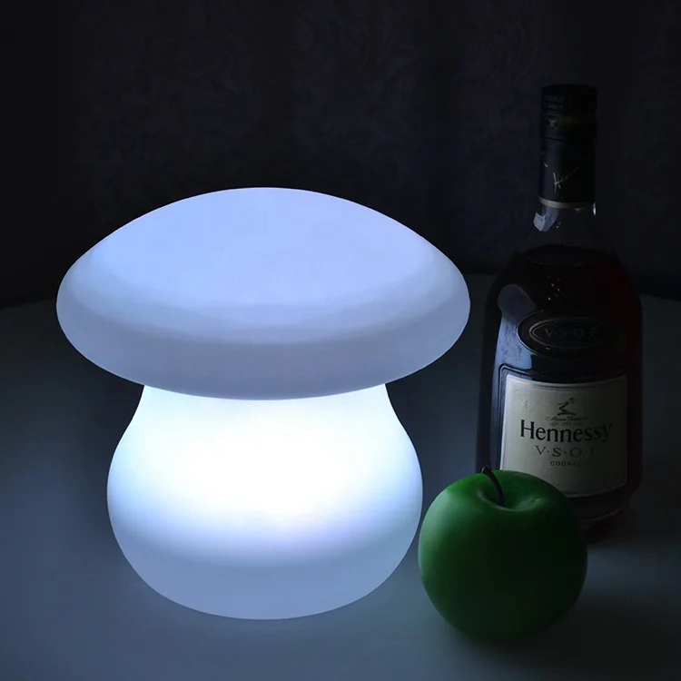 Mushroom shape battery operated night light portable indoor desk lamp cordless LED table lamp outdoor waterproof lamp