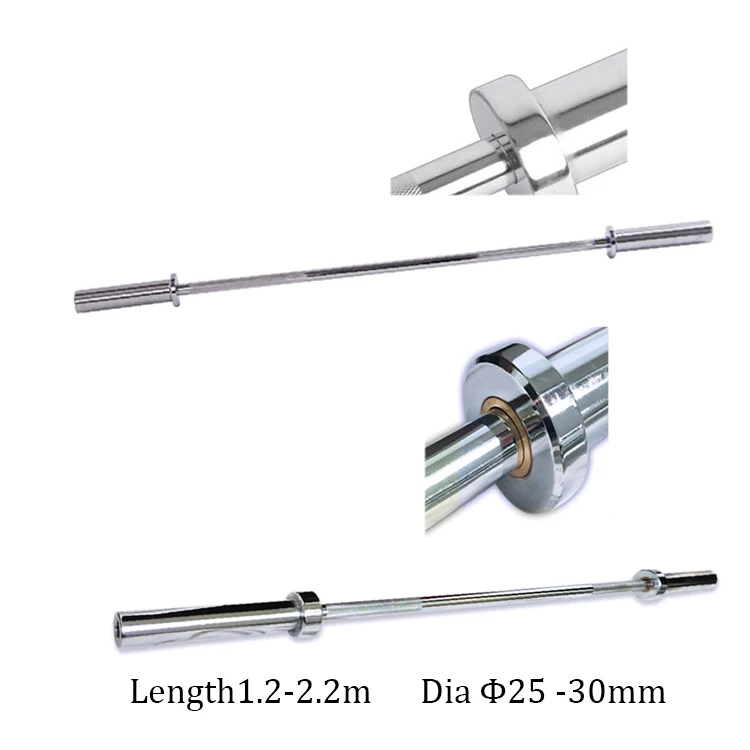 Wholesale stock High quality gym chrome olymp barbell bar ez curl barbell bar weight lifting curved barbell bar