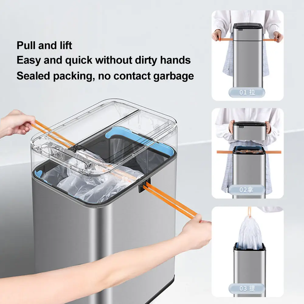 High Quality Inteligente Sensor Dustbin Can Stainless Steel 9L15L 20L30L 50L 60L Touchless Trash Can Odm Oem Factory Wholesale