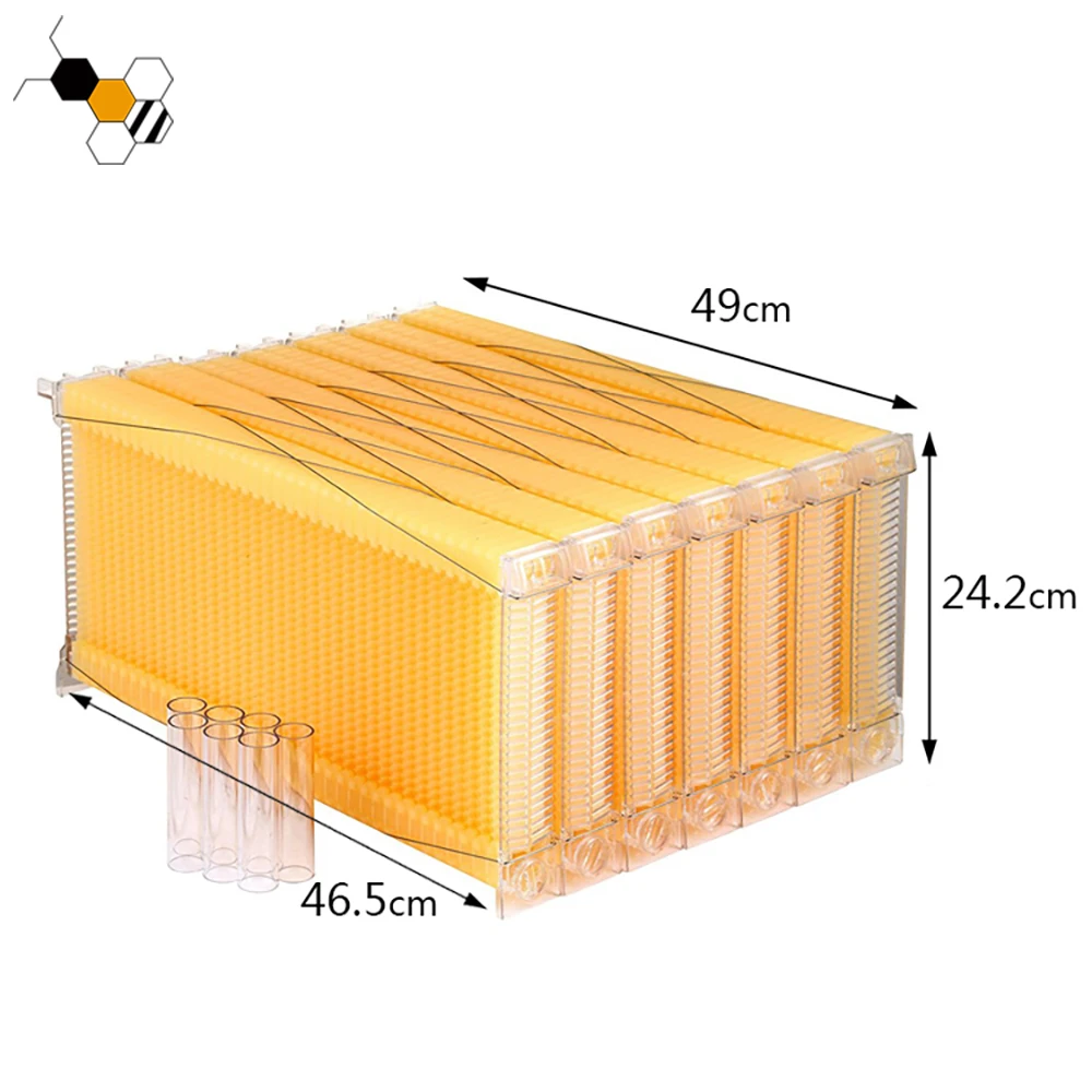 High Quality Optional Autoclave Honey Beehive 7 Spleen 4 Spleen Bee Hive Frames Set Plastic Honey Self Flowing Hive Frame