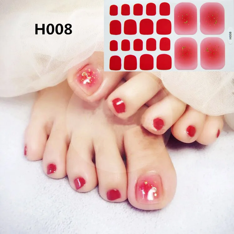Full Wrap Toenail Stickers With Spring Flower Design Self Adhesive Spring Summer Nail Decal Strip For Women And Girls