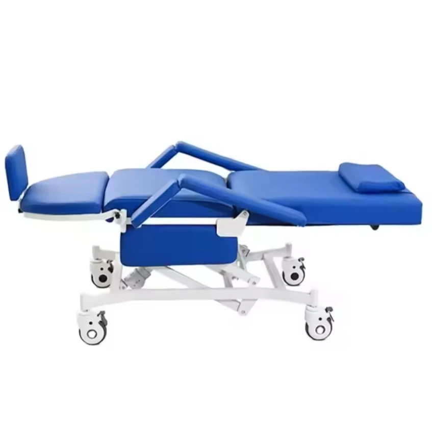YFY-D23 Medical Electric Blood Donation Dialysis Clinical IV Infusion Transfusion Chair with optional table