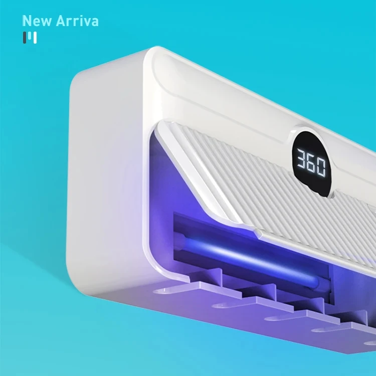 LULA Portable Wall Mounted UV Toothbrush Razor Holder Disinfection Case Toothbrush Sterilizer