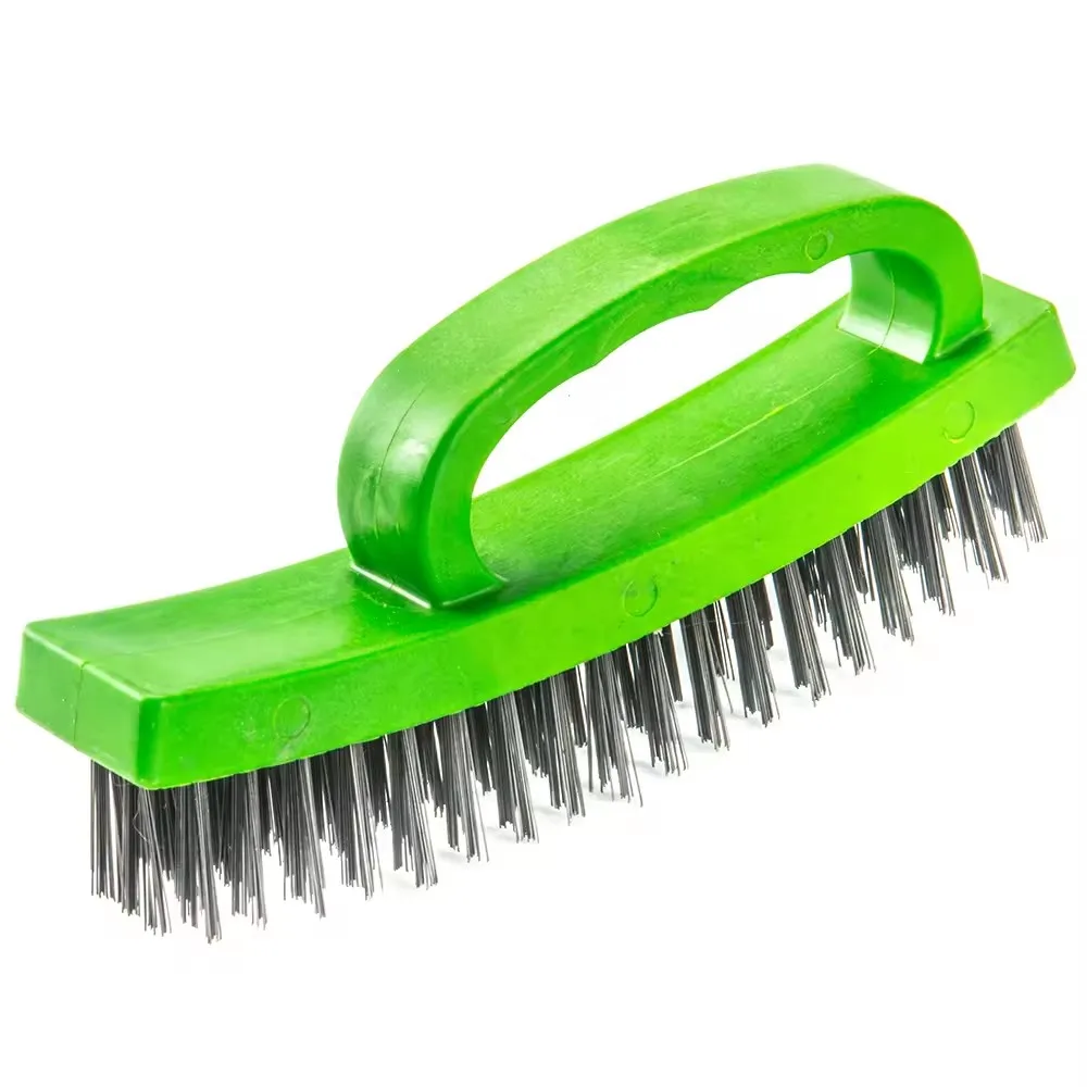 Многофункциональная удаляющая Сварка ржавчины краска для грязи легкое сцепление овальная пластиковая ручка стальная скраб проволочная щетка для царапин