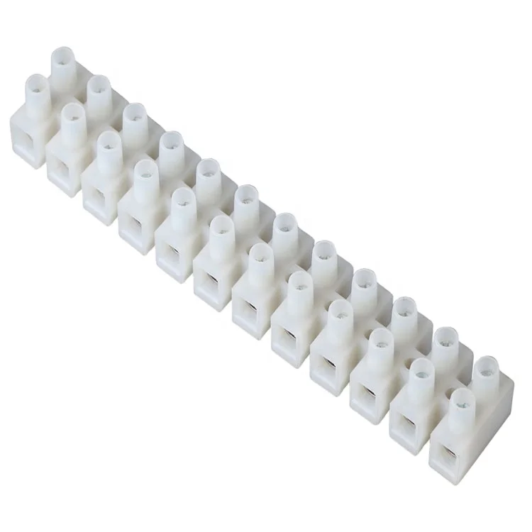 PA14 12 Way Nylon PA66 Housing Feed Through Screw Terminal Block 4-10mm2 Wire Connector Terminal Block
