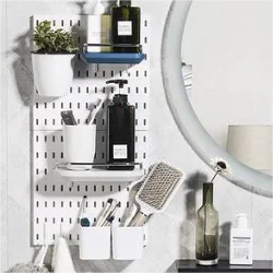 No-Punch Hole Board Storage Den Bathroom Wall Mounted Organizer Combination Storage Holes