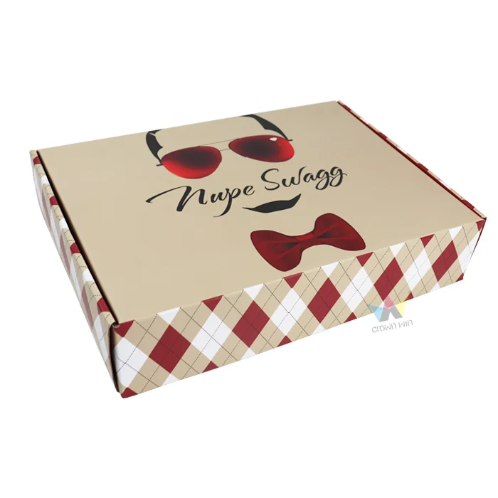 Battery Powered Heater Corrugated Cardboard Shipping Mailer Christmas Packaging Bulk Custom Logo Red Colored Flat Shipping Box