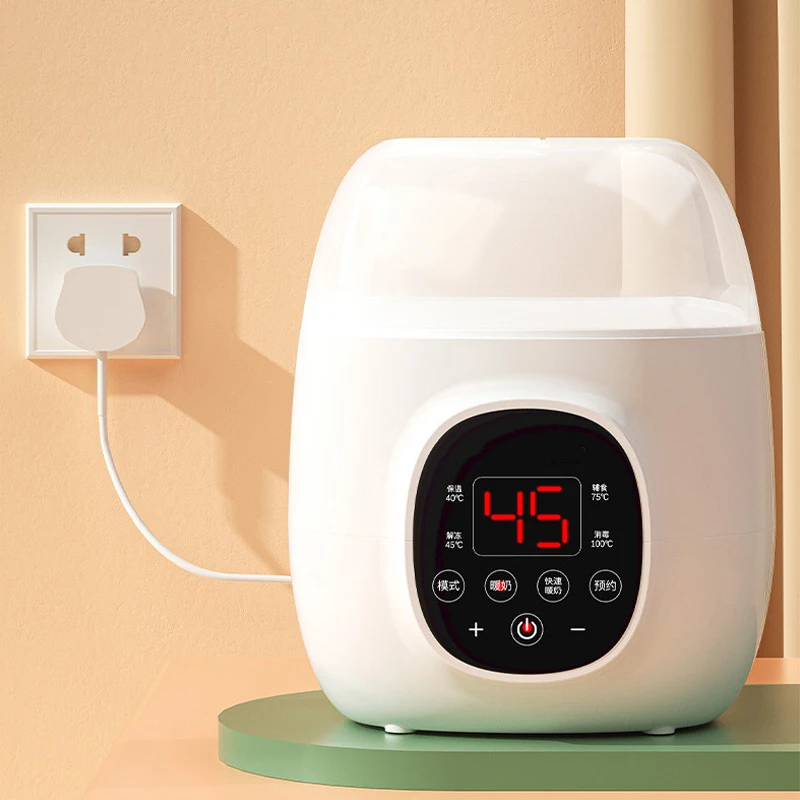 Dual Baby Bottle Warmer Multifunctional Three-in-One Smart Electric Milk Heater Made of PP and ABS for Kitchen and Bedroom Use