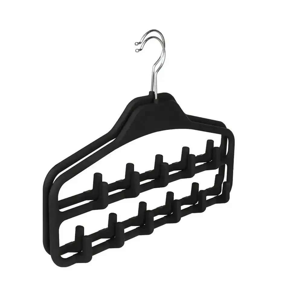 Factory Customization Cheap Rubber Coated Plastic Tie With Scarf Hanger Heavy-duty Hanger