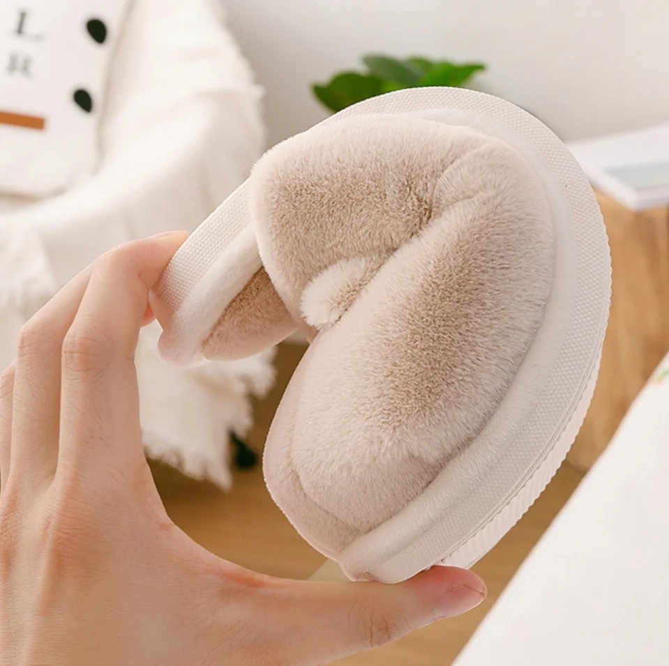 Indoor Autumn Fur Shoes Home Slippers Platform Fur New Fashion Design Faux Fur Cat Claw Lady EVA Plush Winter Warm Shoes for Men