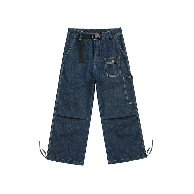 Wholesale Autumn Popular Fashion Cargo Pant Loose Straight Hip Hop/ Jeans Man/mens jeans cargo