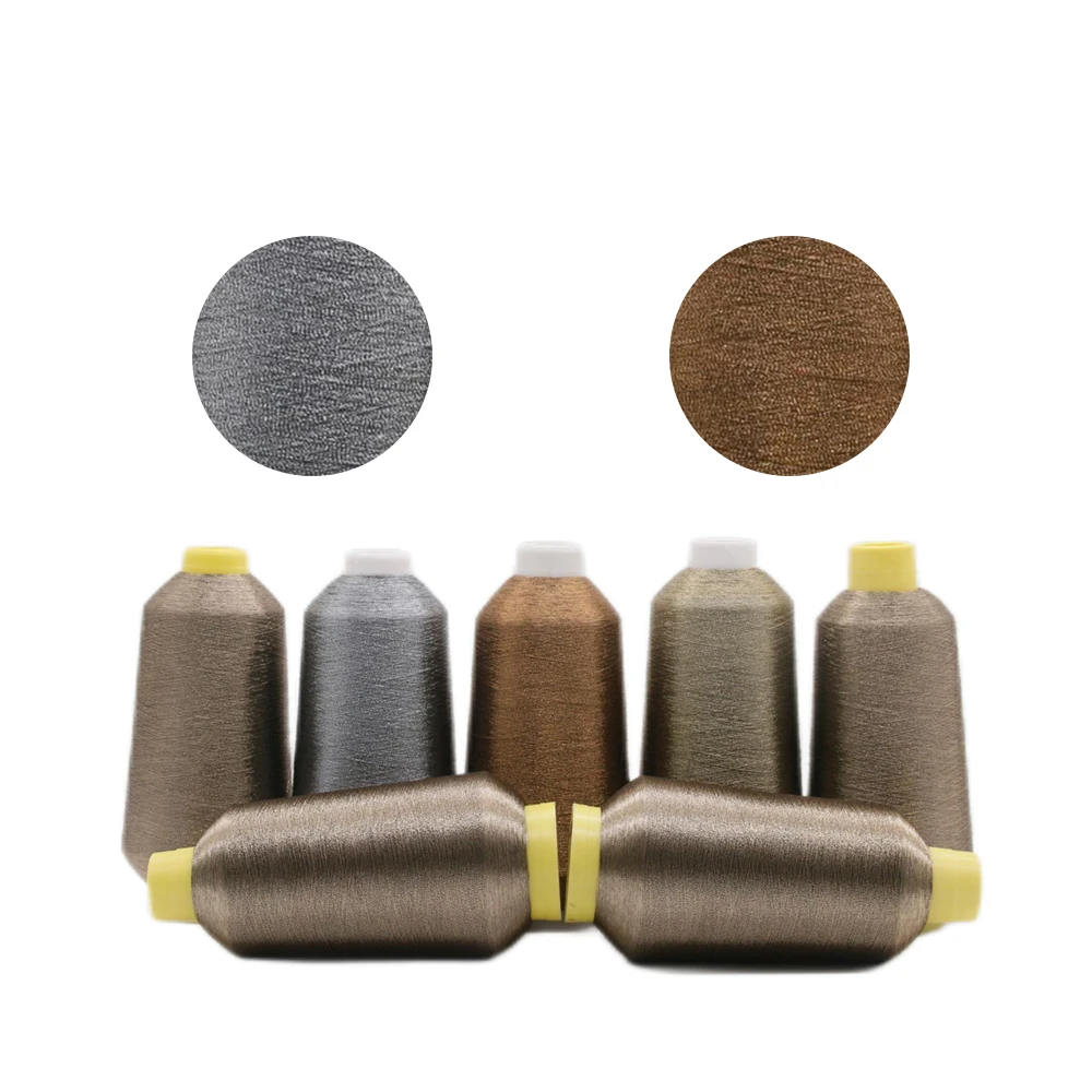 2022 Factory Wholesale  lurex Yarn Tobacco Zebra metallic thread