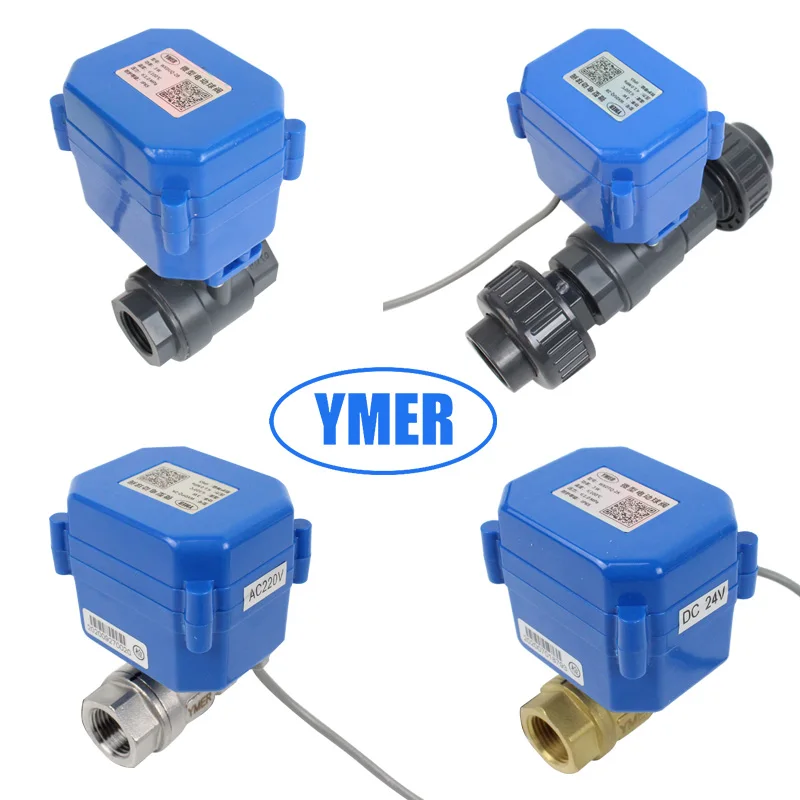 Low Price Two Way Mini Thread Motorized Ball Valve with 24v 220v Actuator for Water Pipe Three Line Control