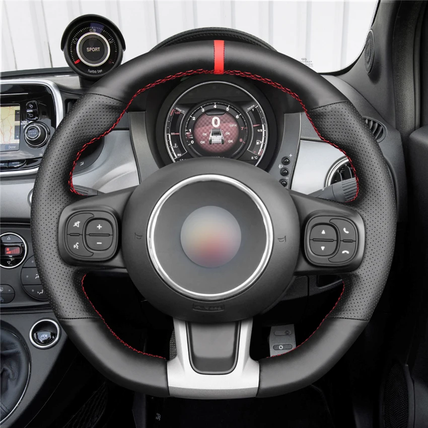 Крышка рулевого колеса для Abarth 595 595C 695 695C 2016 2017-2021 Fiat 500 500C оптовая цена вас