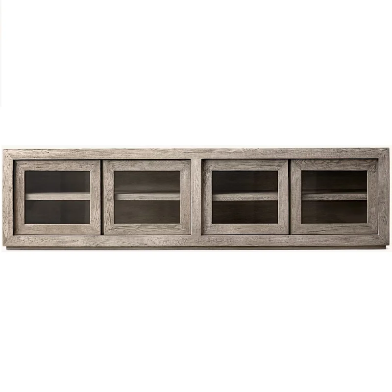 American style oak customize color media console luxury cabinet living room cabinet for home