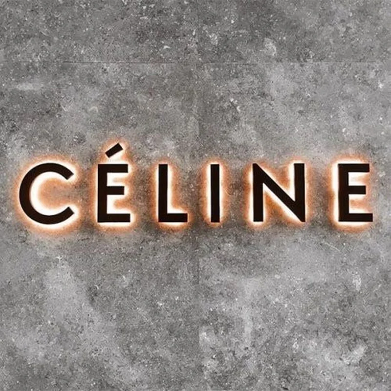 Business Logo Led Advertising Letters Sign Custom 3D Led Letters Business Metal Acrylic Store Front Sign LED Backlit Letters