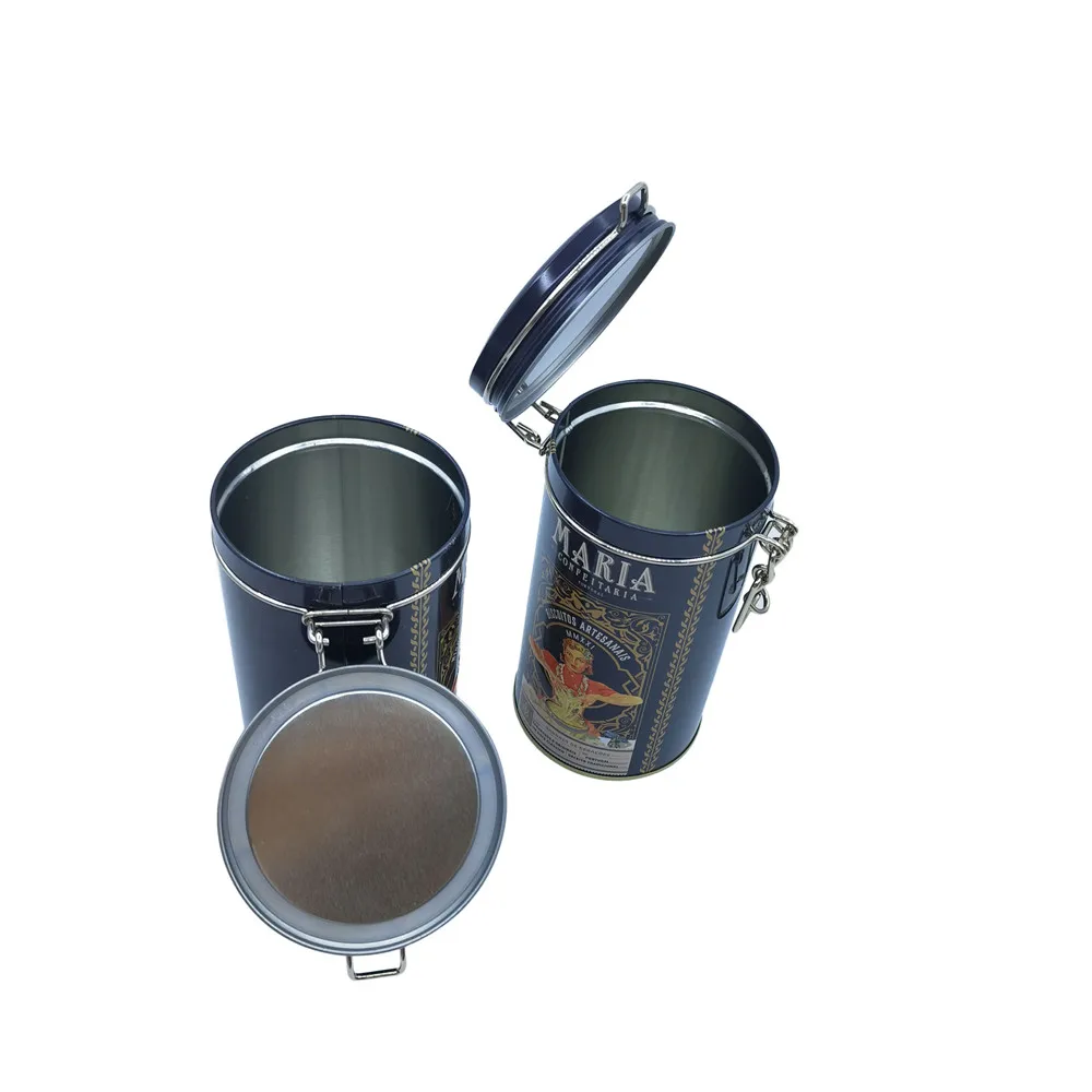 Hot selling coffee bean tin box coffee beans sealed tin can lock tea tin can seal and dry the tea and coffee