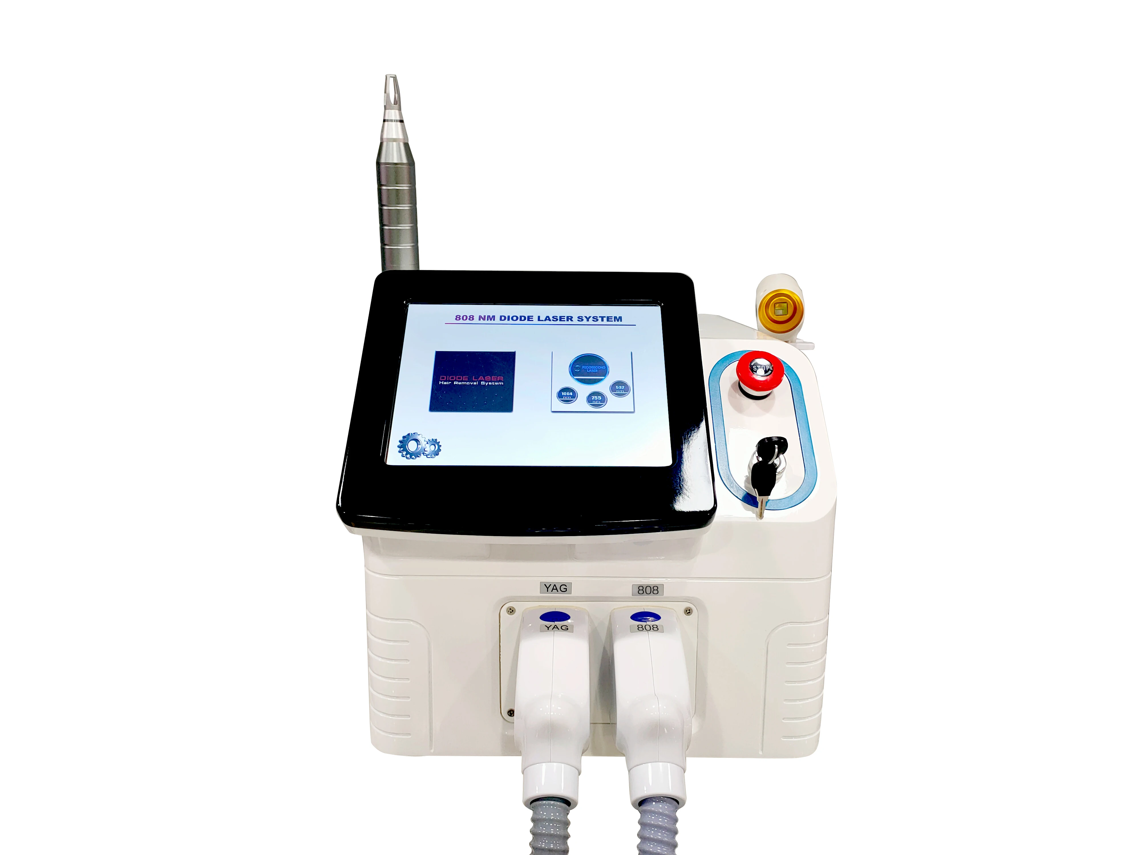 808nm diode laser lazer hair removal machine q switch nd yag laser 755 808 1064nm permanent diode laser hair removal machine