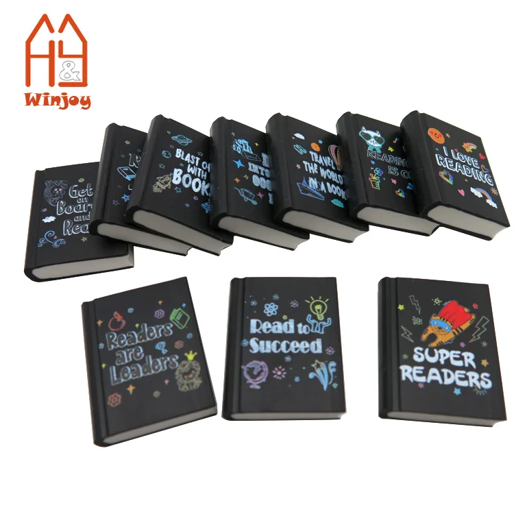 Резиновый ластик в форме книги для школы и офиса