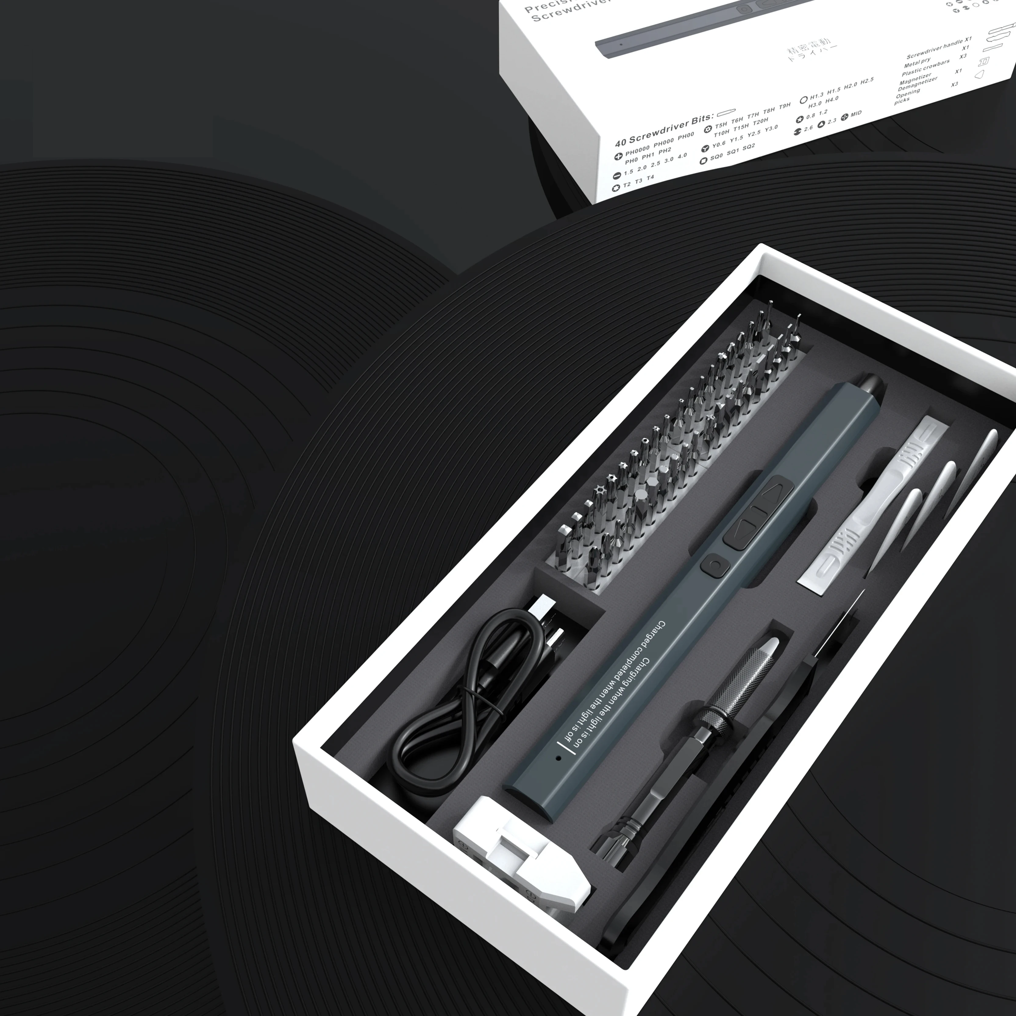 Precision Electric Screwdriver Set exchangeable bit Screw Drivers Tool for Phone Notebook Hard Drive Circuit Board Repairing