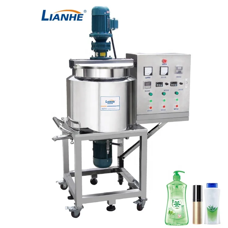 Detergent Liquid Washing Homogenizing Mixer Stainless Steel Blending Tank Liquid Soap Mixer Industrial Heating Pot with Stirrer