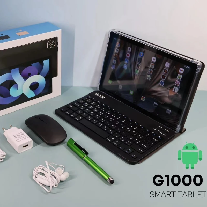 G1000 Factory Price 7 Inch Android Tablet Dual Sim Slot Ram 8GB Rom 64GB 1.3GHz Quad Core Tablet PC With Case