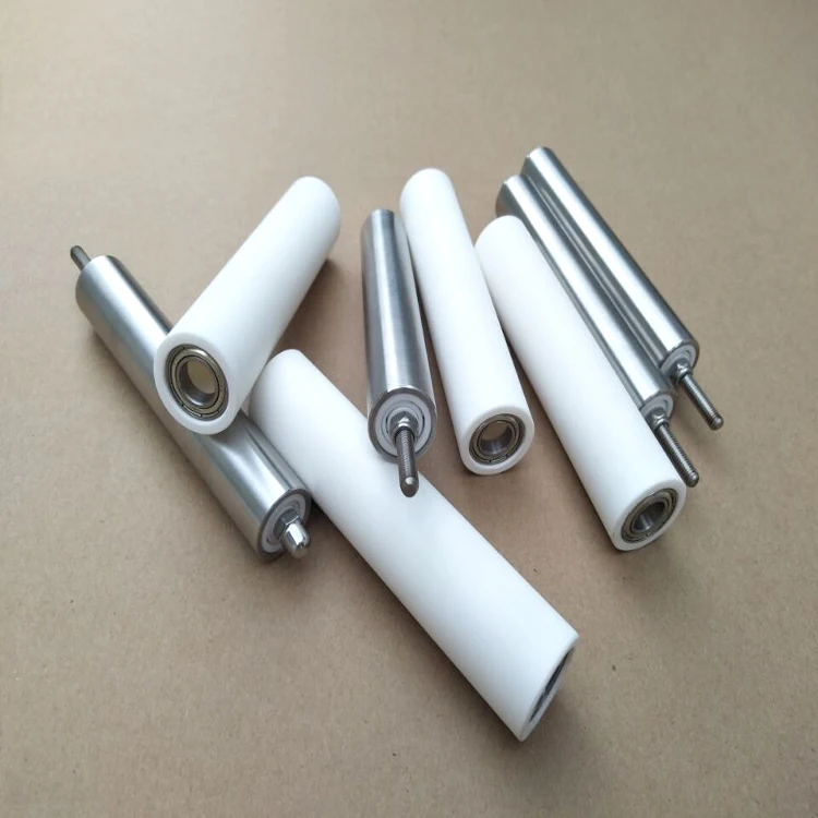 White POM Plastic  Roller With Wire Guide